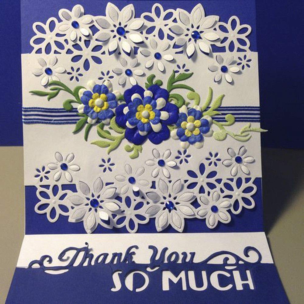 POCHOIR DE MATRICES Découpe Modèle Gaufrage Cartes En Papier EUR 8,98