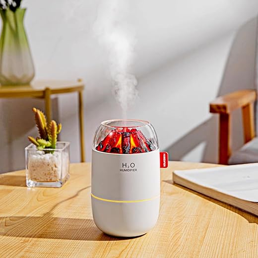 Shubh Empire Humidifier for Room Moisture, Aroma Diffuser for Home, Mist Maker, Cool Mist Humidifier, Small Quiet Air, Ultrasonic Essential Oil Diffuser Electric (1, Firewood Humidifier)