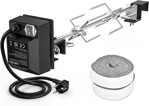 Onlyfire Kit de rôtisserie en acier inoxydable avec moteu…