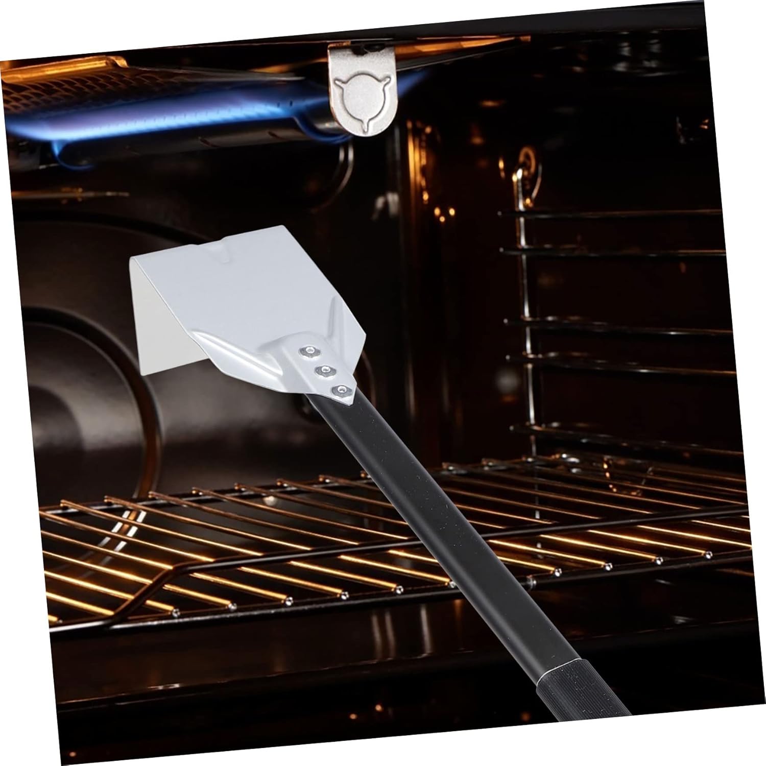 UPKOCH Fireplace Ash Cleaning Tool Heavy Duty Stove Ash Scraper with Non Slip Handle for Efficient BBQ and Grill Cleaning Durable Ash Rake for Home Use and Outdoor Grilling