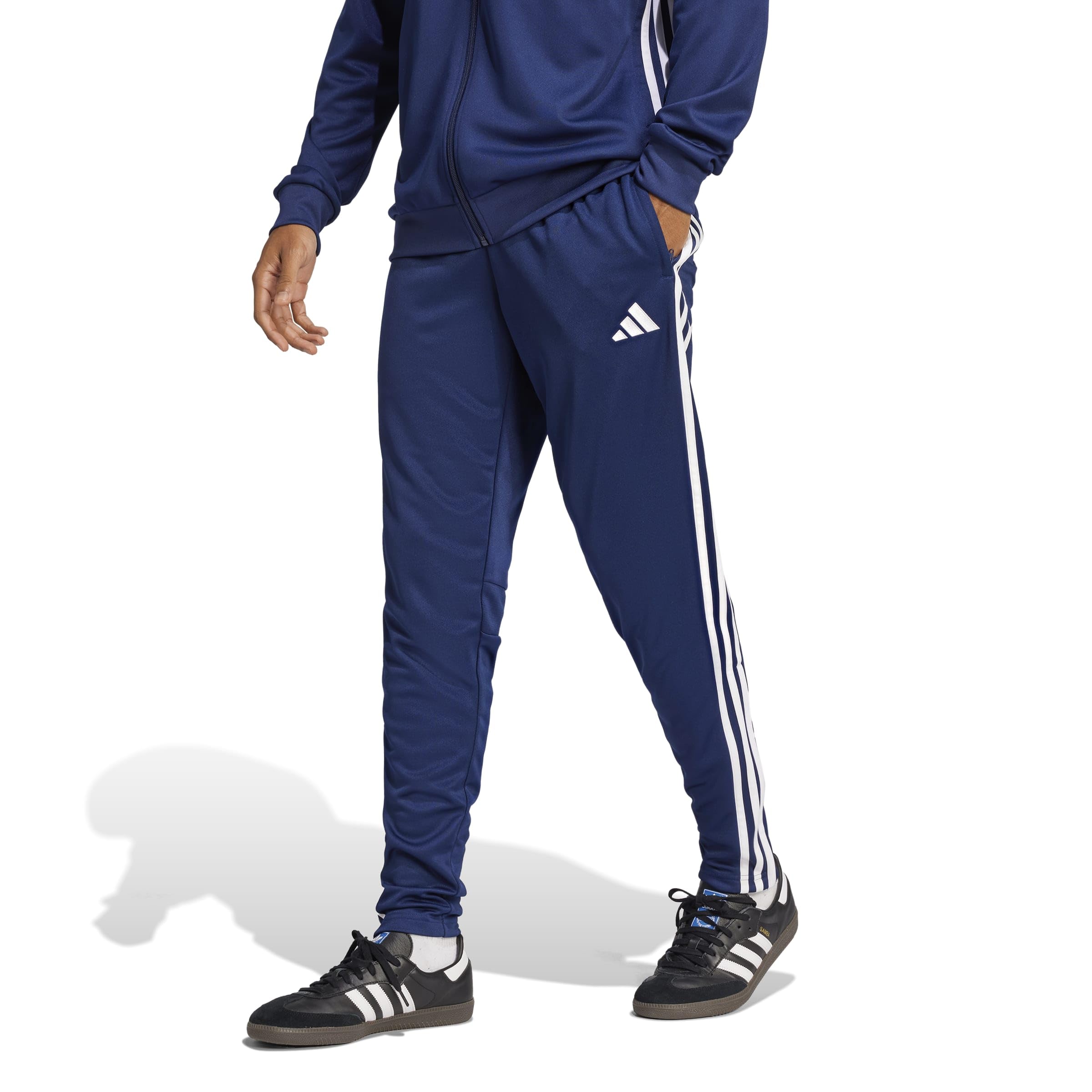 Men's Tiro Essentials Training Pants, Team Navy Blue/White, X-Large Tall-image-36