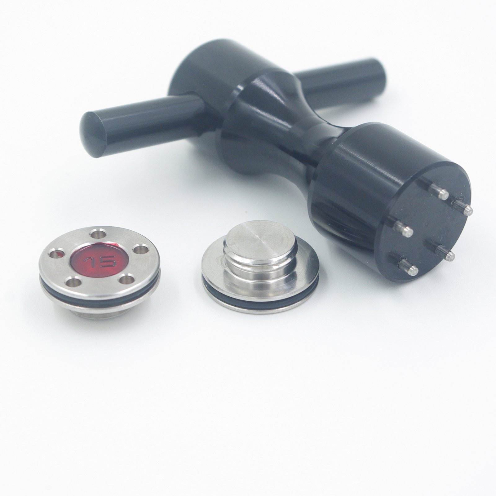 U-nique 2 x15g Golf Weight Kits (Red) + Golf Wrench (Black)