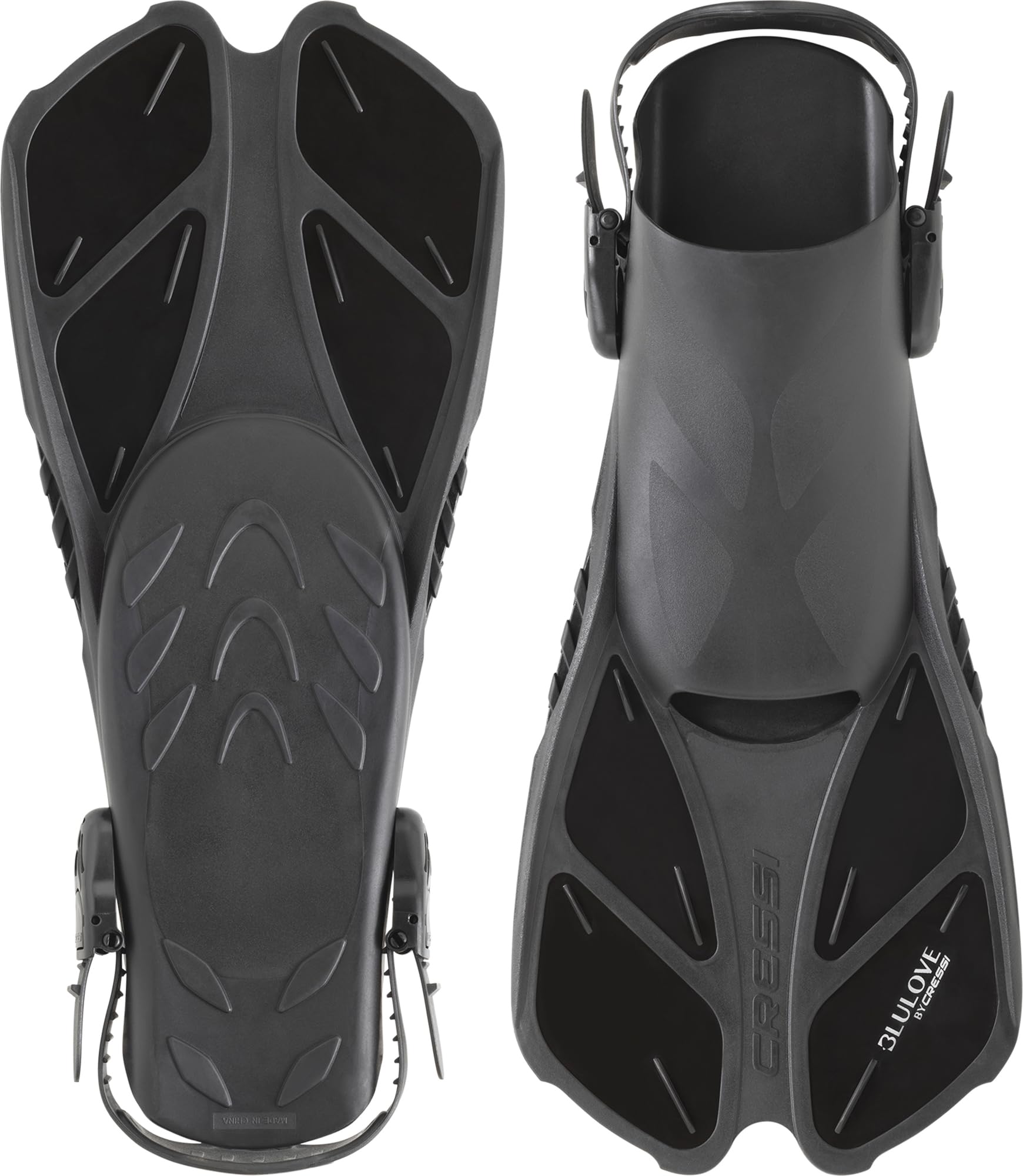 CRESSI Fins Bonete - Pinne da Nuoto Corte Regolabili per Adulti, con Fibbie Ultra Resistenti, Molto Leggere, Ideali per Viaggi