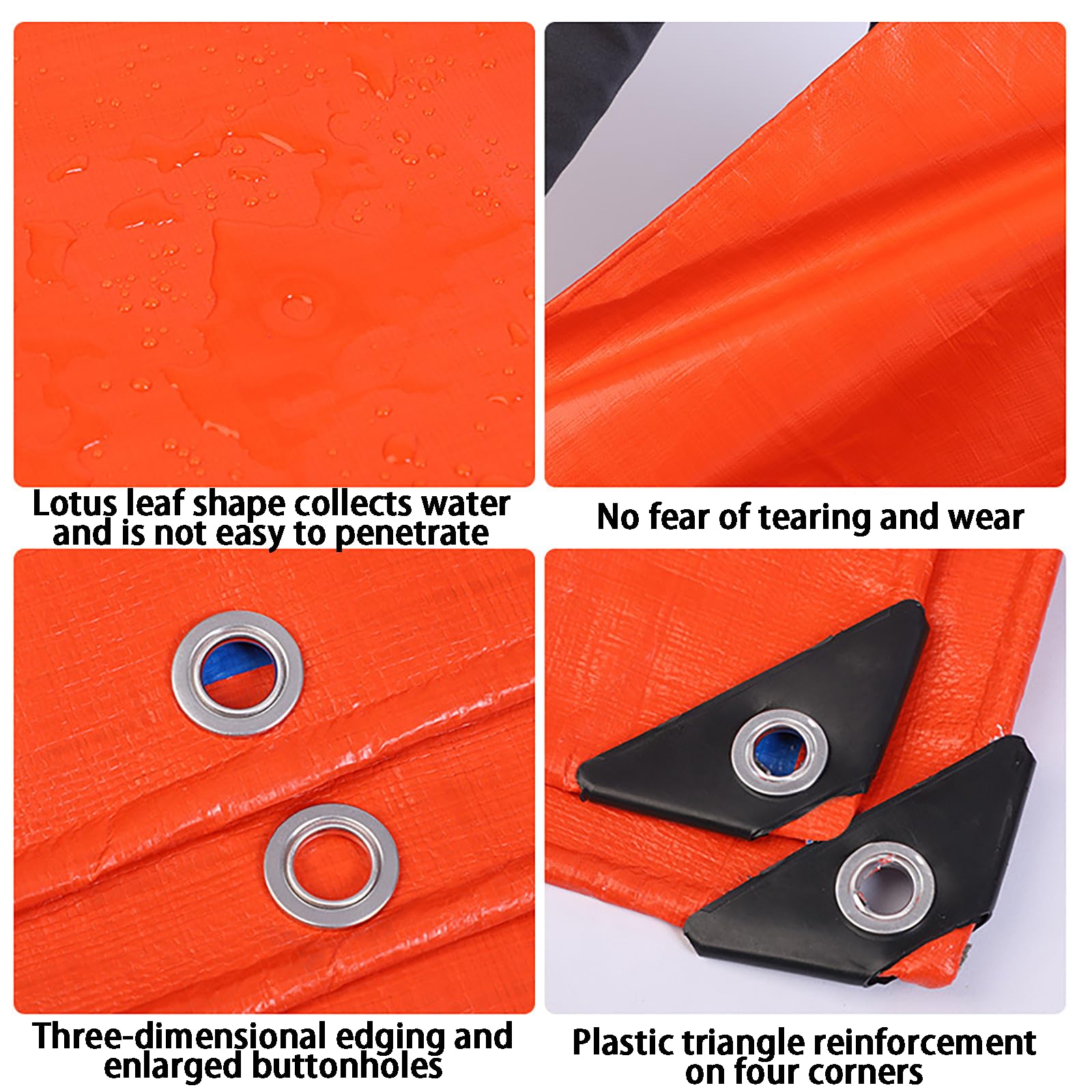 Lona resistente de 140 g/m² y 200 g/m², multiuso, de polietileno, con ojales reforzados, para muebles y caravanas, para camping, 3 x 9 m, 140 g