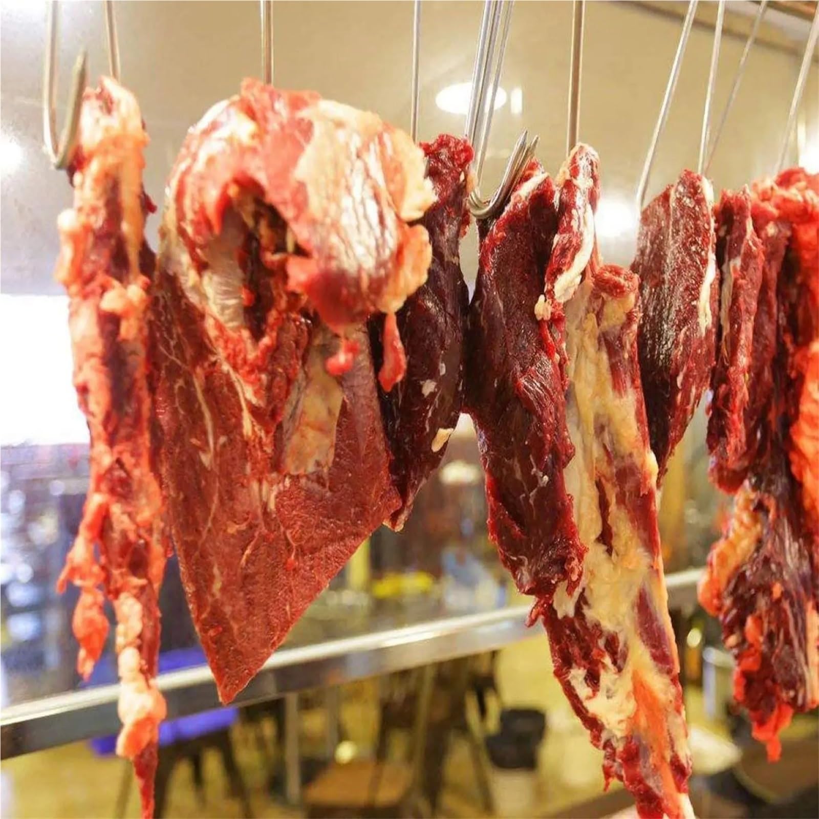 50 ganchos de acero inoxidable for colgar carne, for ahumadores, carniceros, barbacoas, cerdo, salchichas, tocino, jamones, pato, pavo, asado curado para Procesamiento de Carne(15cm)