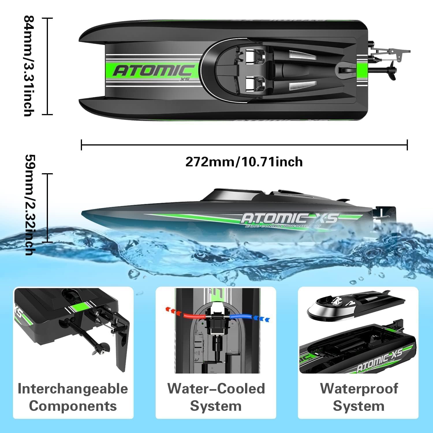 Remote Control Boat 2.4GHz VolantexRC - Dettaglio