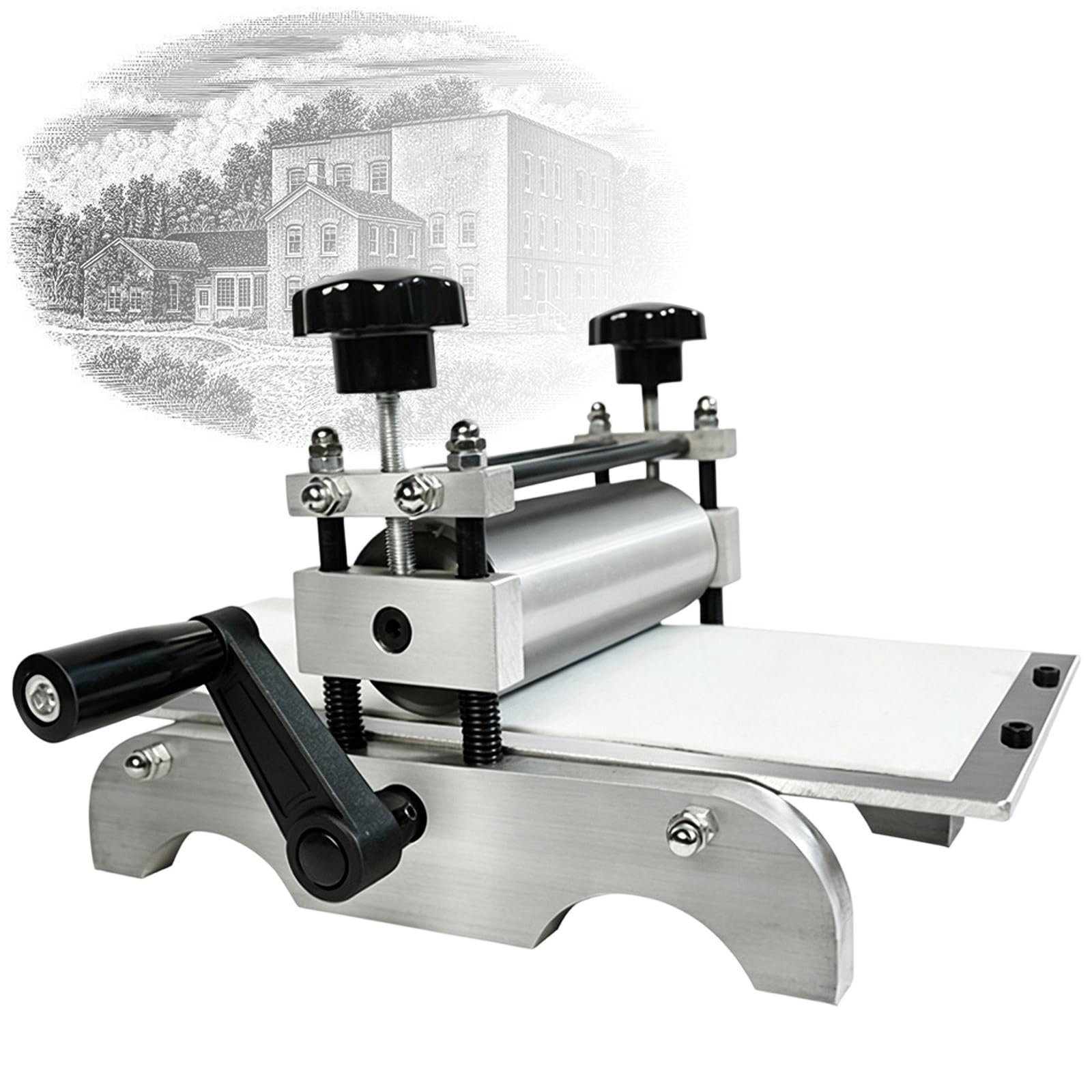 GwlThixion Printmaking Etching Machine, Tabletop Printmaking Press Machine, Professional Printing Machine with Felt & Base Plate, for Woodblock & Copperplate Prints, Compact Tabletop Model