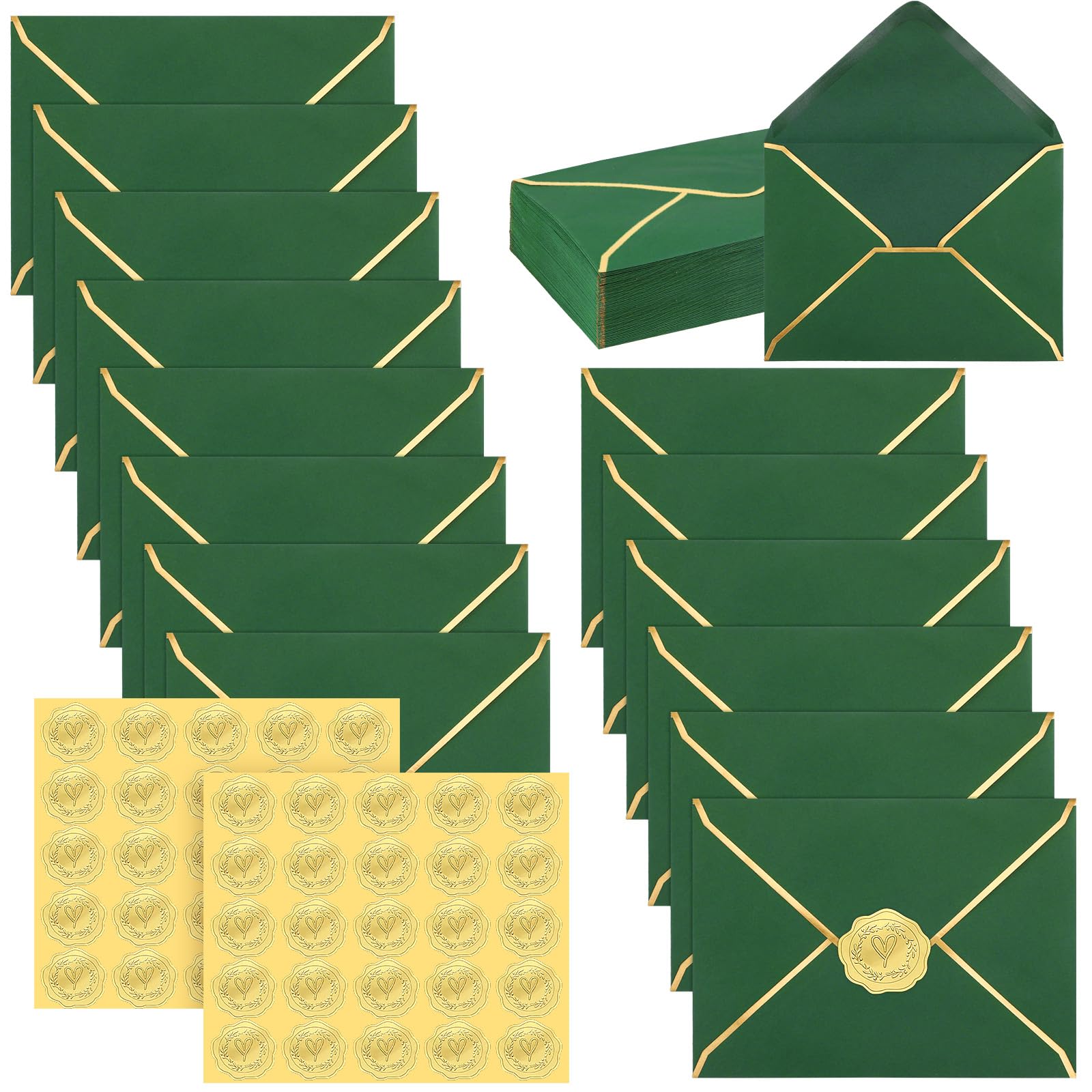 Snapklik.com : 50 Pcs A7 Envelopes 5 X 7 Card Envelopes V Flap Mailer