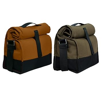 Pvc Fabric Pack Of 2 Thermal Lunch Tiffin Food Bag With Bottle Spoon Folk Holder (Multicolor), 1 liter