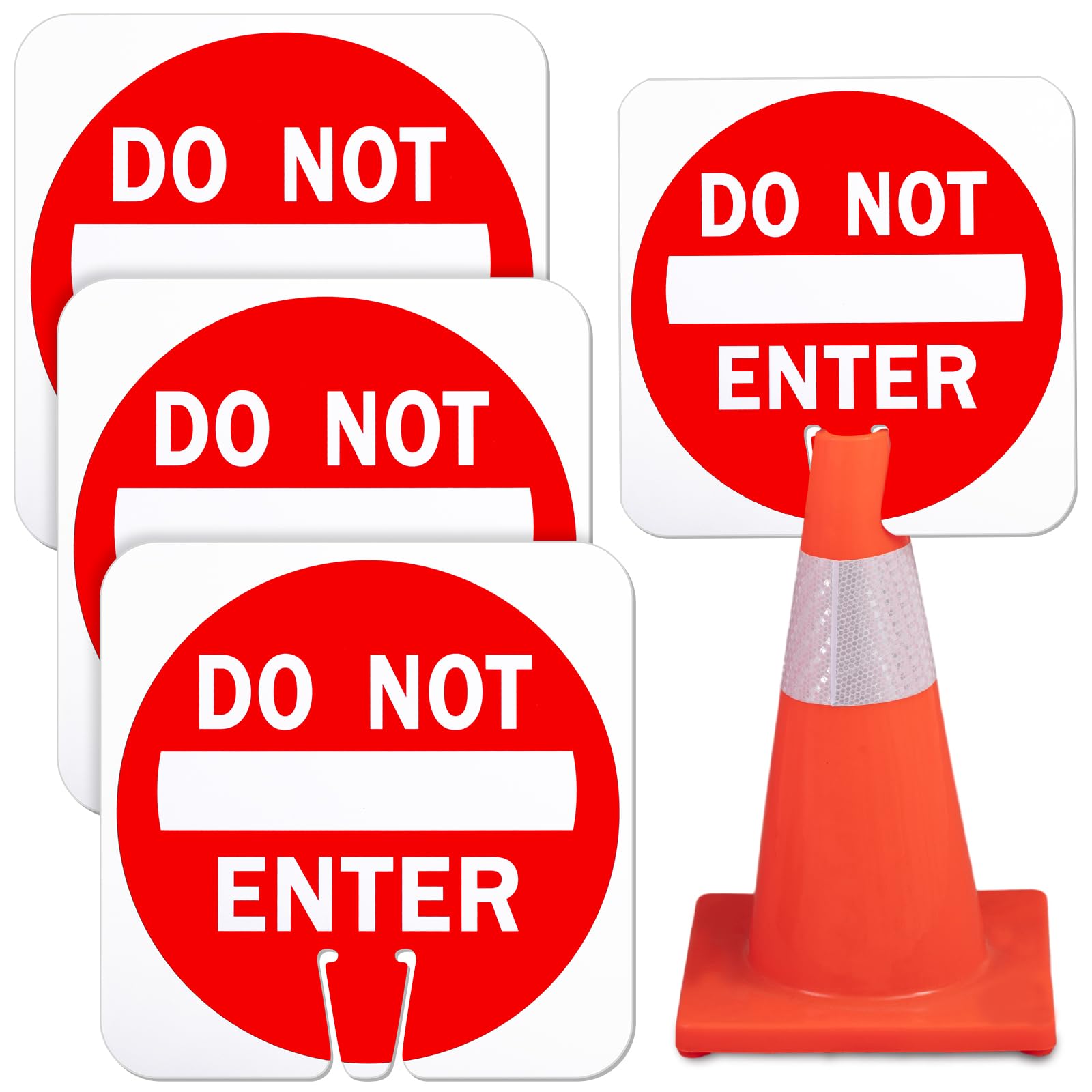 Geetery Do Not Enter Cone Traffic Sign, 12 x 12 Inches,6 Pack — Amazon image 8