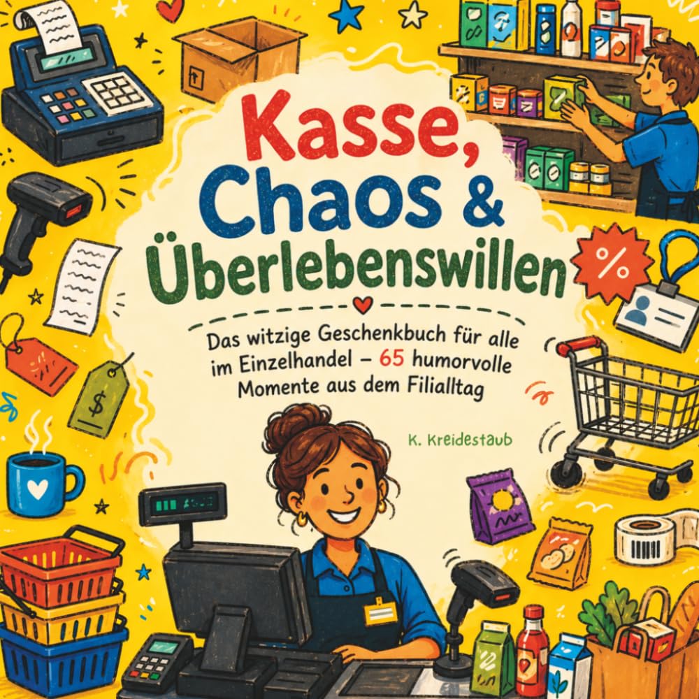 Kasse, Chaos & Überlebenswillen: Das witzige Geschenkbuch für alle im Einzelhandel – 65 humorvolle Momente aus dem Filialltag