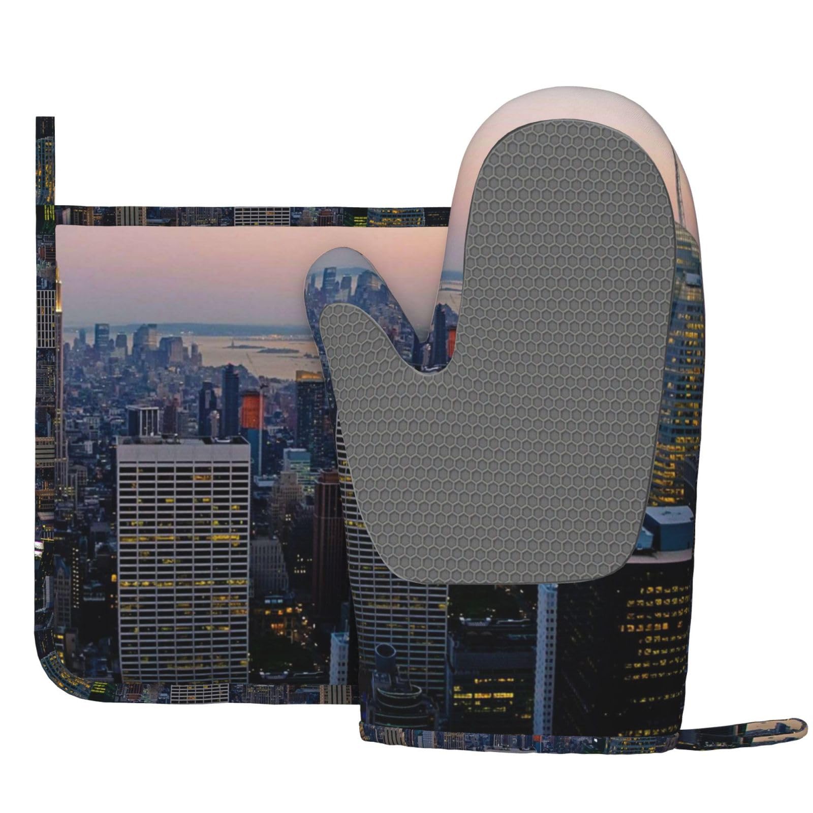 Ensemble De Gants De Cuisine Et Maniques - Gants Imprimés De Peintures