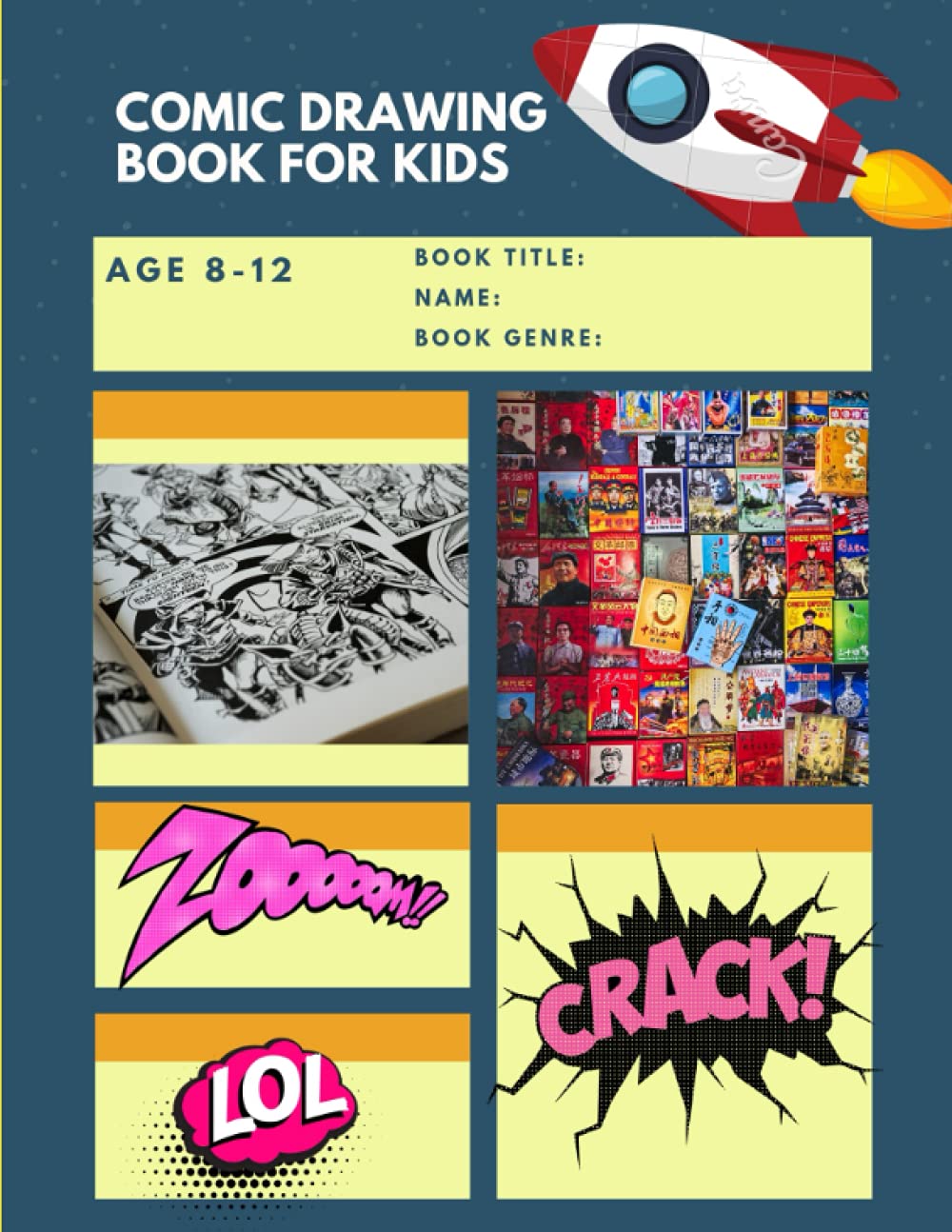 Comic drawing book for kids age 8-12: Blank comic notebook for kids