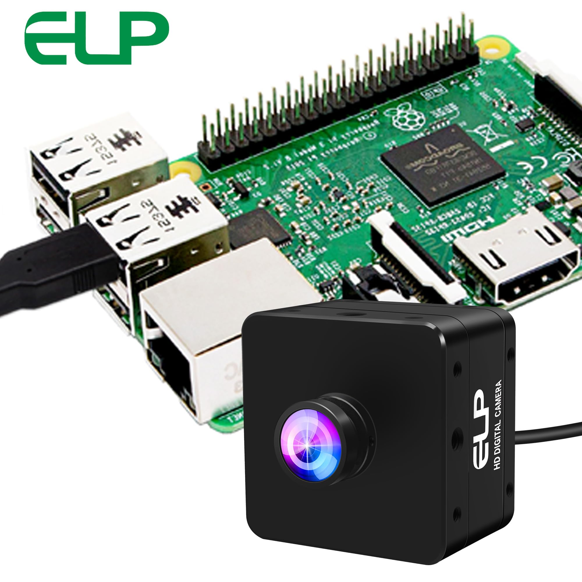 ELP Cámara USB de alta velocidad, 1080P/230fps, 4K/60fps, 12MP/30fps, Mini UVC USB3.0/2.0 Lightburn Cámaras para Windows, Linux, Mac, Pi, gran angular 88°(H) IMX577 Webcam para PC Jetson Nano