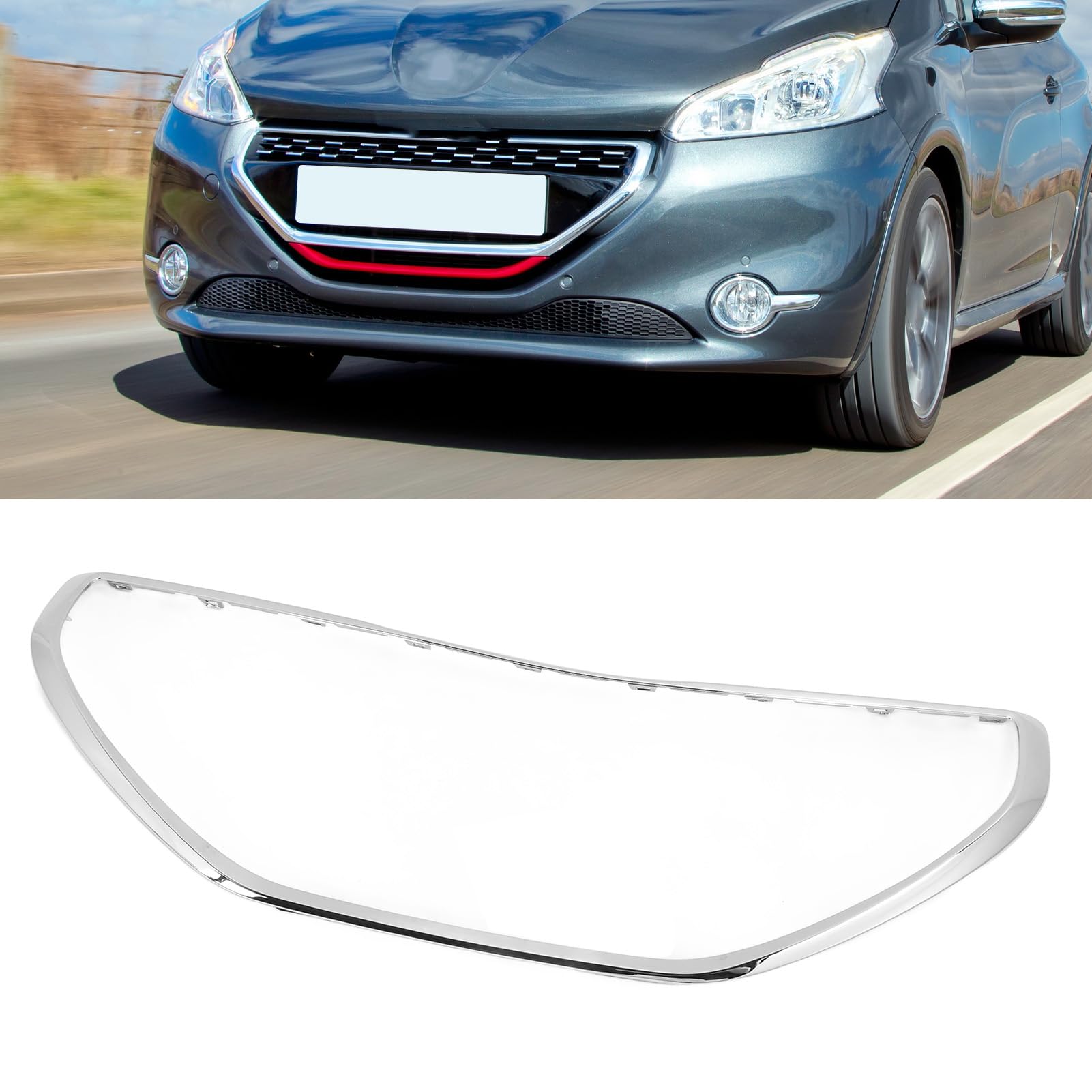 Couvercle De Protection De Calandre Pare-chocs Avant Pour Peugeot 307 / 307CC / 307SW - Réf. 7452GW - ABS - 11