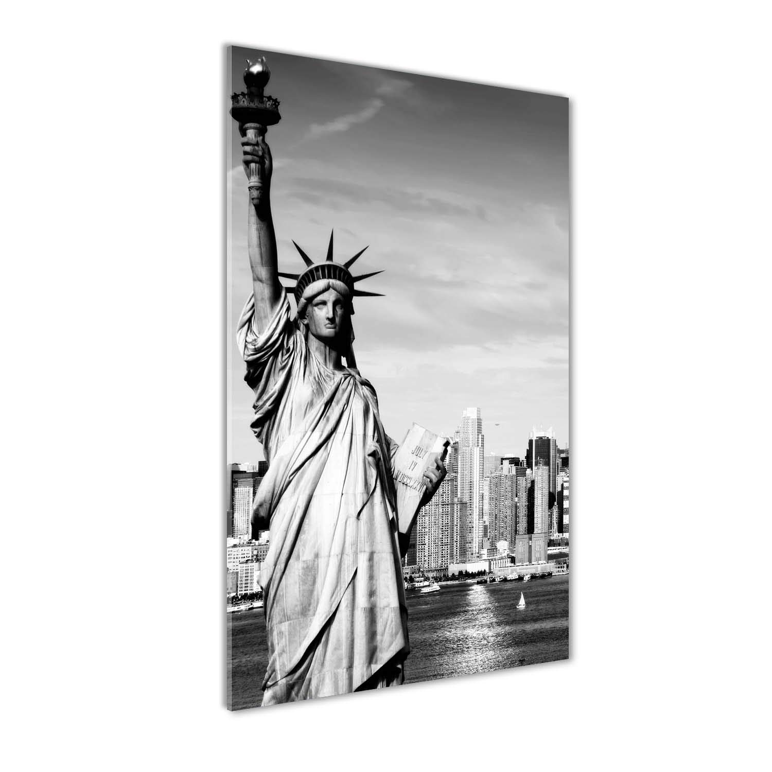 Tableau en verre trempé Tulup Statue de la Liberté pour mur vide 70x140cm