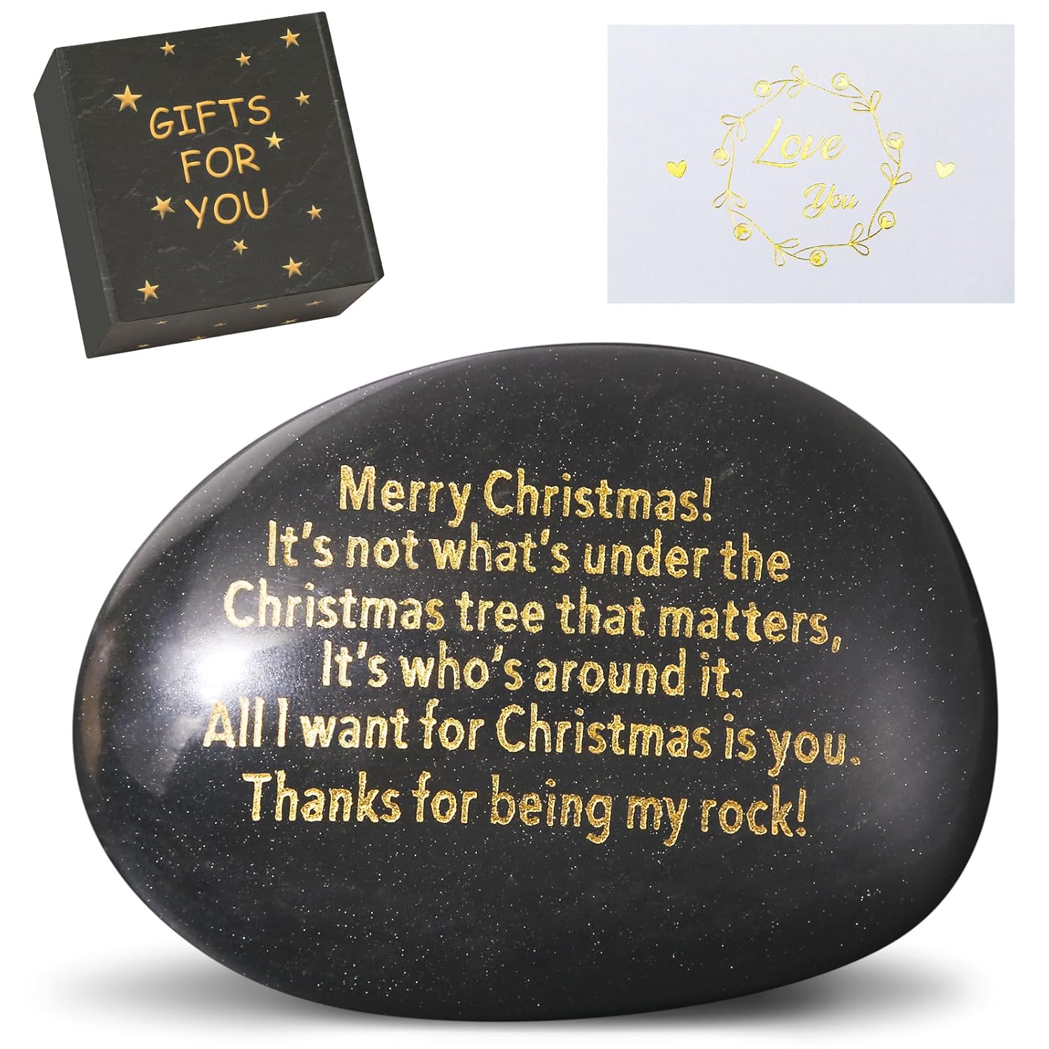 Stocking Stuffers, Stocking Stuffers for Men, Women, Christmas Stocking Stuffers, Stocking Stuffers in Your Sock, Ideas, Engraved Rock with Christmas Blessing. (Stocking Stuffers)
