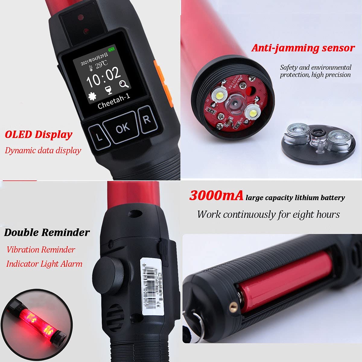 Tester alkoholu Cyfrowy alkomat Test Szybki wysokiej precyzji Wyświetlacz OLED Breathalyzer