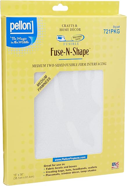 Pellon Fuse-N-Shape Medium Weight Fusible Interfacing-White 15 x 36-inch