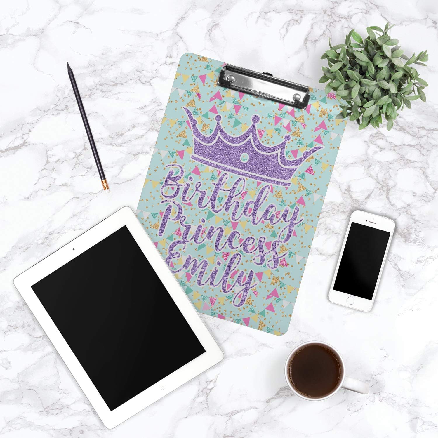 Personalized Birthday Princess Clipboard (Letter Size)