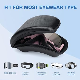 Protective Goggle Case, Shockproof & Water Resistant Eva Hard Shell
