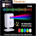 Wireless PIR Motion Sensor Detector Home Store Welcome Buzzer Monitor Commercial Door Entry Security Alert for Business Mailbox, Caregiver Reminder for Elderly (1 Sensor & 2 Doorbell)