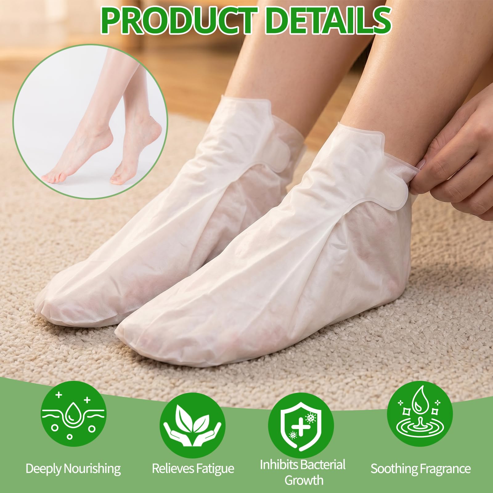 9 Pack Fußmaske Gegen Hornhaut, Hornhaut Socken für Damen Herren | Fussmaske Hornhautentfernung, Hornhautentferner Socken zur Feuchtigkeitspflege, Beruhigung(Lavendel, Aloe Vera, Avocado)