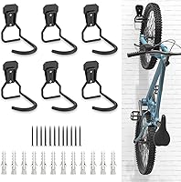 Vista 1 de Housolution Soporte de Pared para Bicicleta con Gancho Fijo, [Paquete de 6] Estante de Almacenamiento para Bicicletas de Servicio Pesado, Soporte