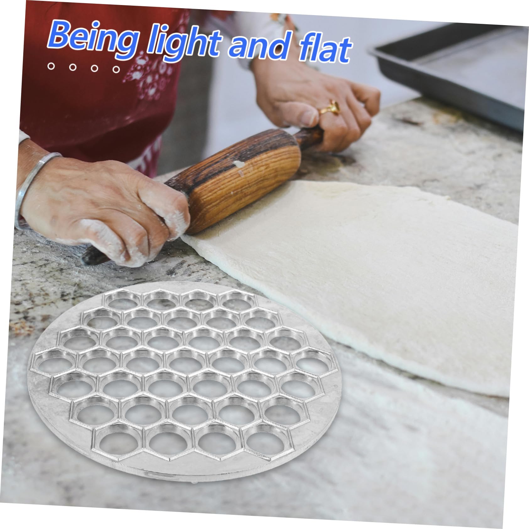 Molde para Hacer Empanadillas de Aleación Ligera Diseño Creativo de 37 Agujeros y Base Plana, Práctico y Fácil de Almacenar para Cocina Casera