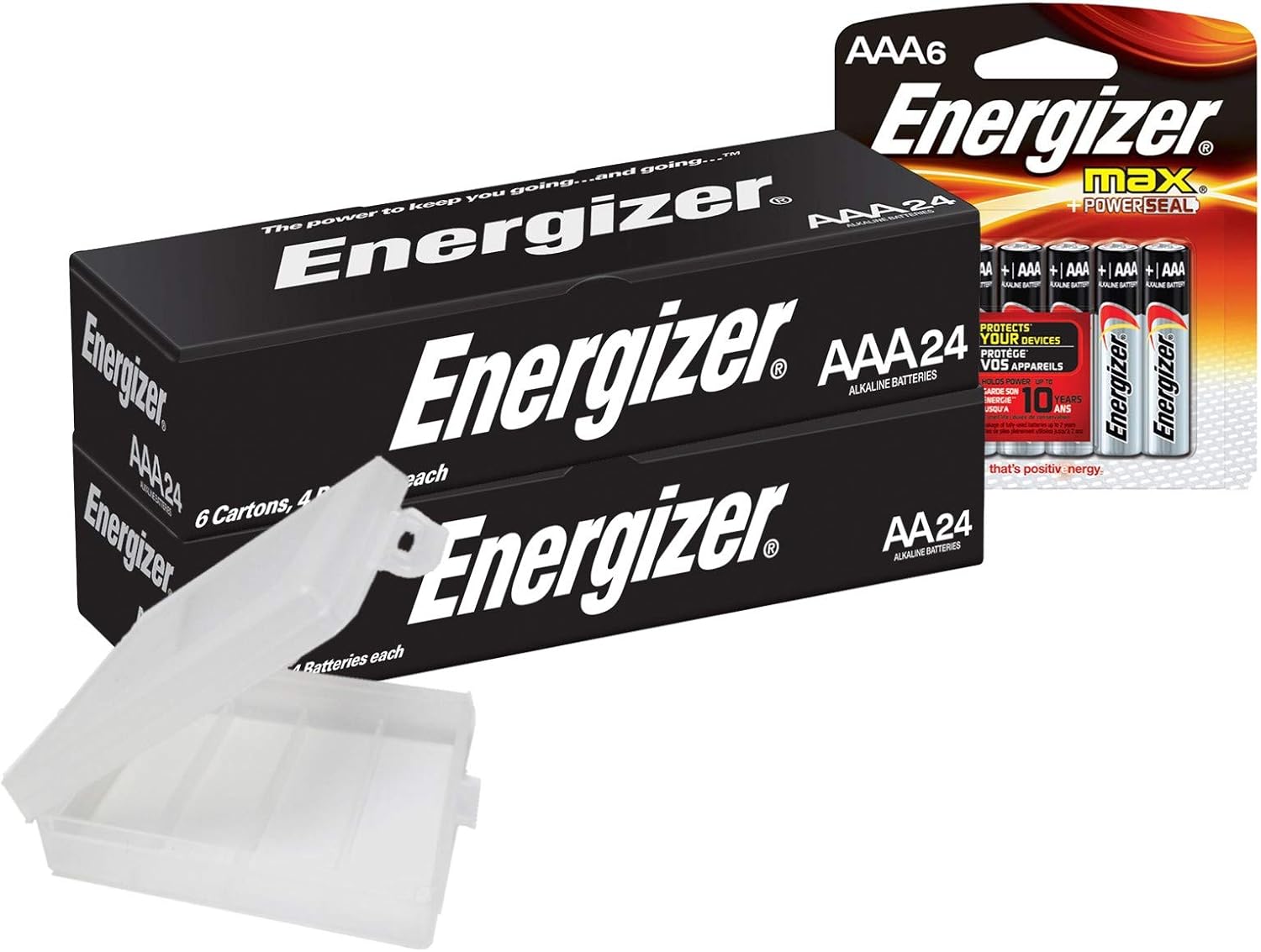 Energizer Max Alkaline 1.5V 24 AA and AAA Batteries Plus 6