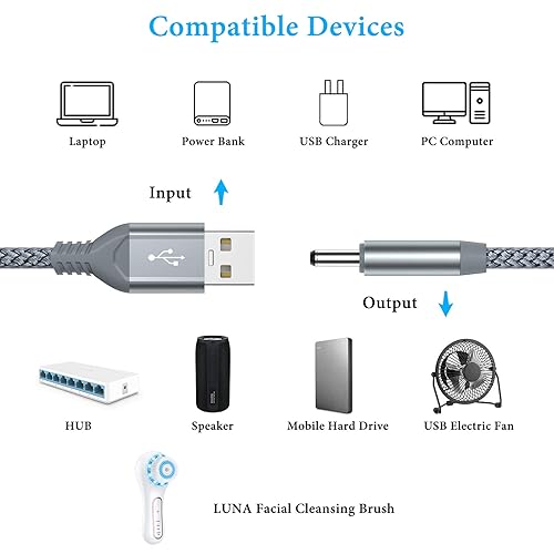 Miniatura 7 de Cable de carga de repuesto para Foreo LunaLuna2Luna3Luna MiniLuna Mini 2FOREO ISSA Series E-cepillo de dientes, concentrador USB, mini altavoz,