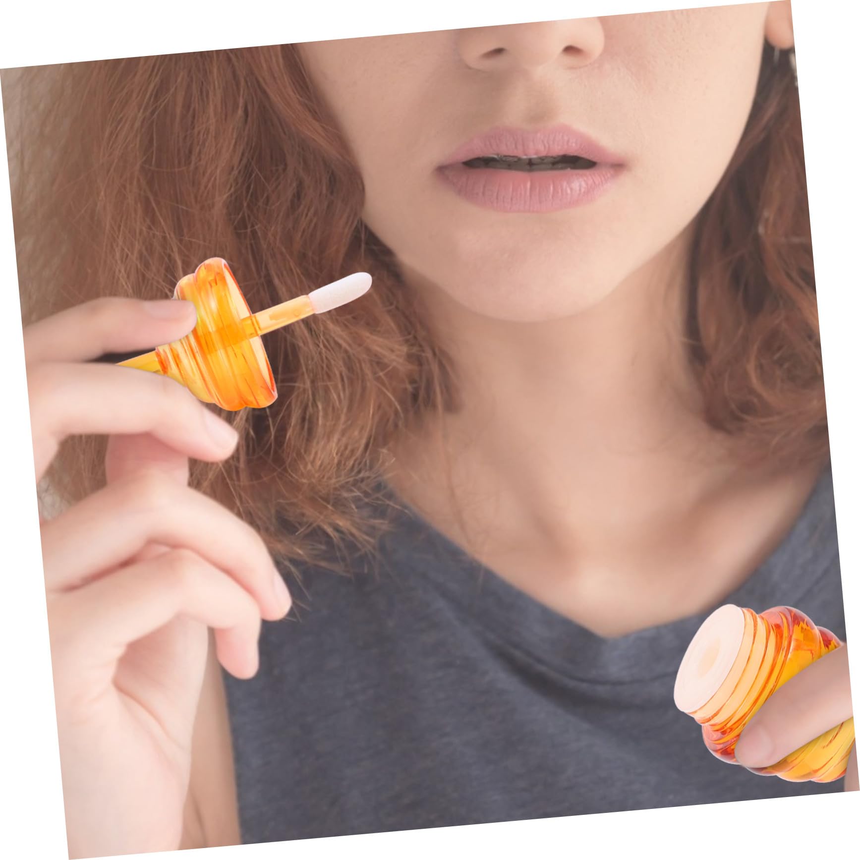Mini Tubo de Brillo de Labios en Forma de Panal Marrón 20piezas | Plástico Recargable, Tapón Anti-fugas y Buen Sellado, Adecuado para Viaje y Proyectos DIY