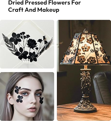 Vista 70 de Resiners - Flores secas, 100 piezas de flores prensadas para manualidades, color amarillo, flores secas naturales, kit de hojas secas