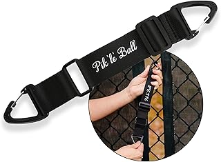 Pik'le'Ball Fence Hook for Hanging Bags – Bag Hook for Fence with Heavy Duty Carabiner Clips – Keep Gear Off The Ground – Hooks for Hanging Pickleball, Badminton, Football, Tennis, and Baseball Bags