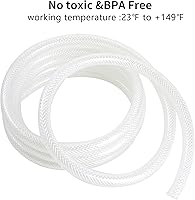 Vista 6 de Tubo de vinilo de plástico de manguera trenzada transparente de 5/8 pulgadas de diámetro interior x 7/8 pulgadas de diámetro exterior de 50 pies