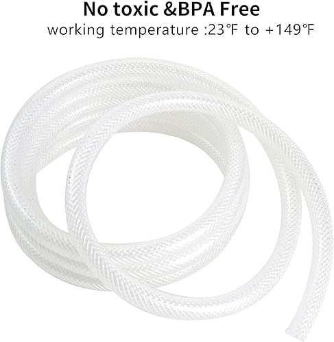 Miniatura 6 de Tubo de vinilo de plástico de manguera trenzada transparente de 1 pulgada de diámetro exterior de 1-1964 pulgadas de diámetro exterior, tubo de PVC