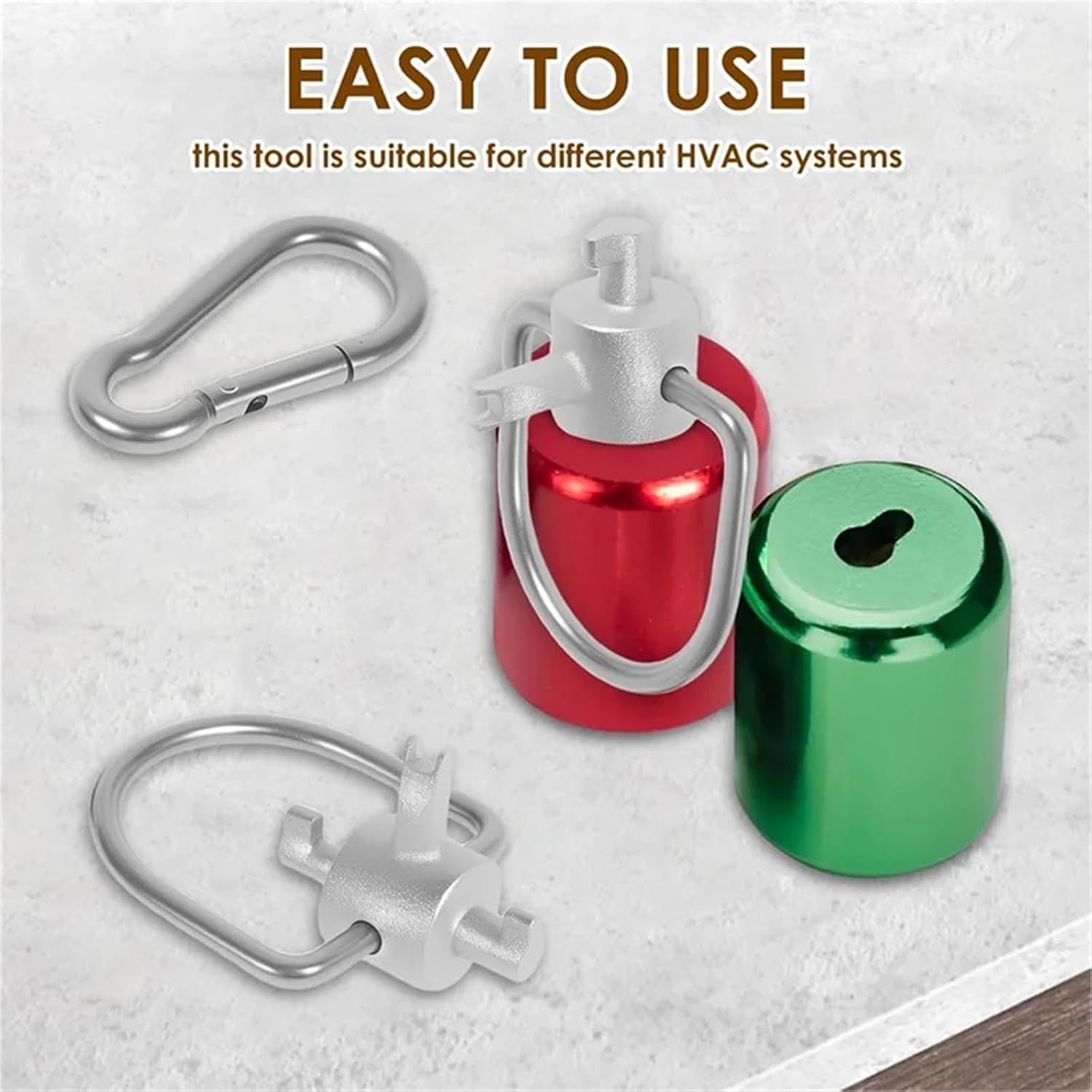 HVAC Locking Cap Key 2Pcs HVACLocking Cap Key for Heating Ventilation Air Conditioning System Equipment Repair Tool