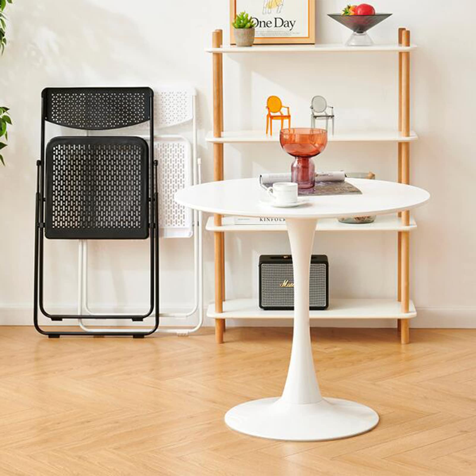 Amazon.co.jp: モダンラウンドチューリップダイニングテーブル-70cm 