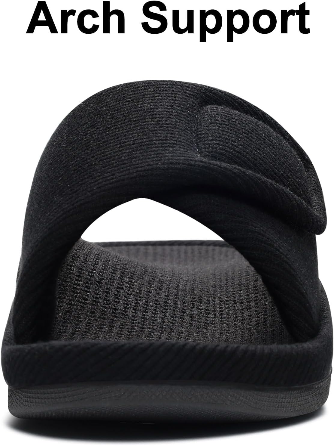 shevalues Summer House Slippers for Women with Arch Support Breathable Waffle Cotton Indoor Slippers Slip on Open Toe Home Shoes - Image 3