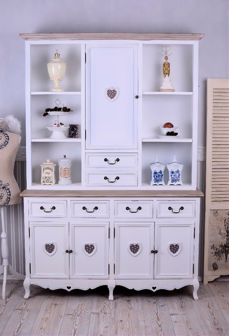 Palazzo hmb156 - Armadio da cucina shabby chic, 210 x 140 cm, stile rustico