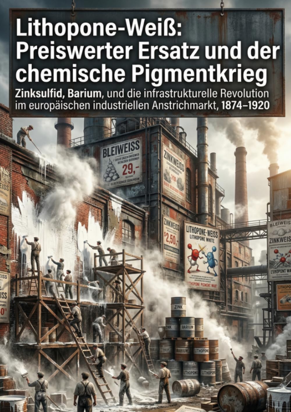 Lithopone-Weiß: Preiswerter Ersatz und der chemische Pigmentkrieg: Zinksulfid, Barium, und die infrastrukturelle Revolution im europäischen industriellen Anstrichmarkt, 1874–1920