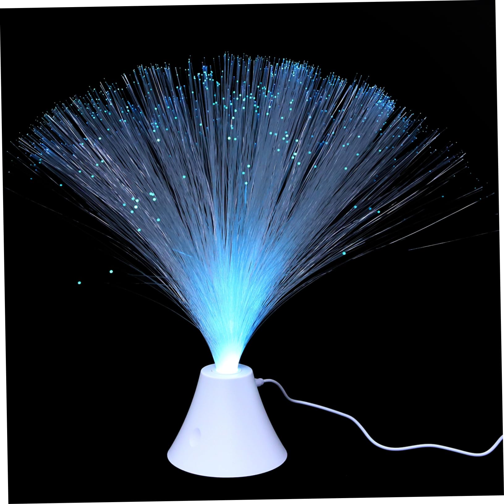 HYTROVE Fibre Optic Color Changing Novelty Lamp USB Atmosphere Light for Bedroom Living Calming Sensory Decor with Color Variations Night Light for Relaxation