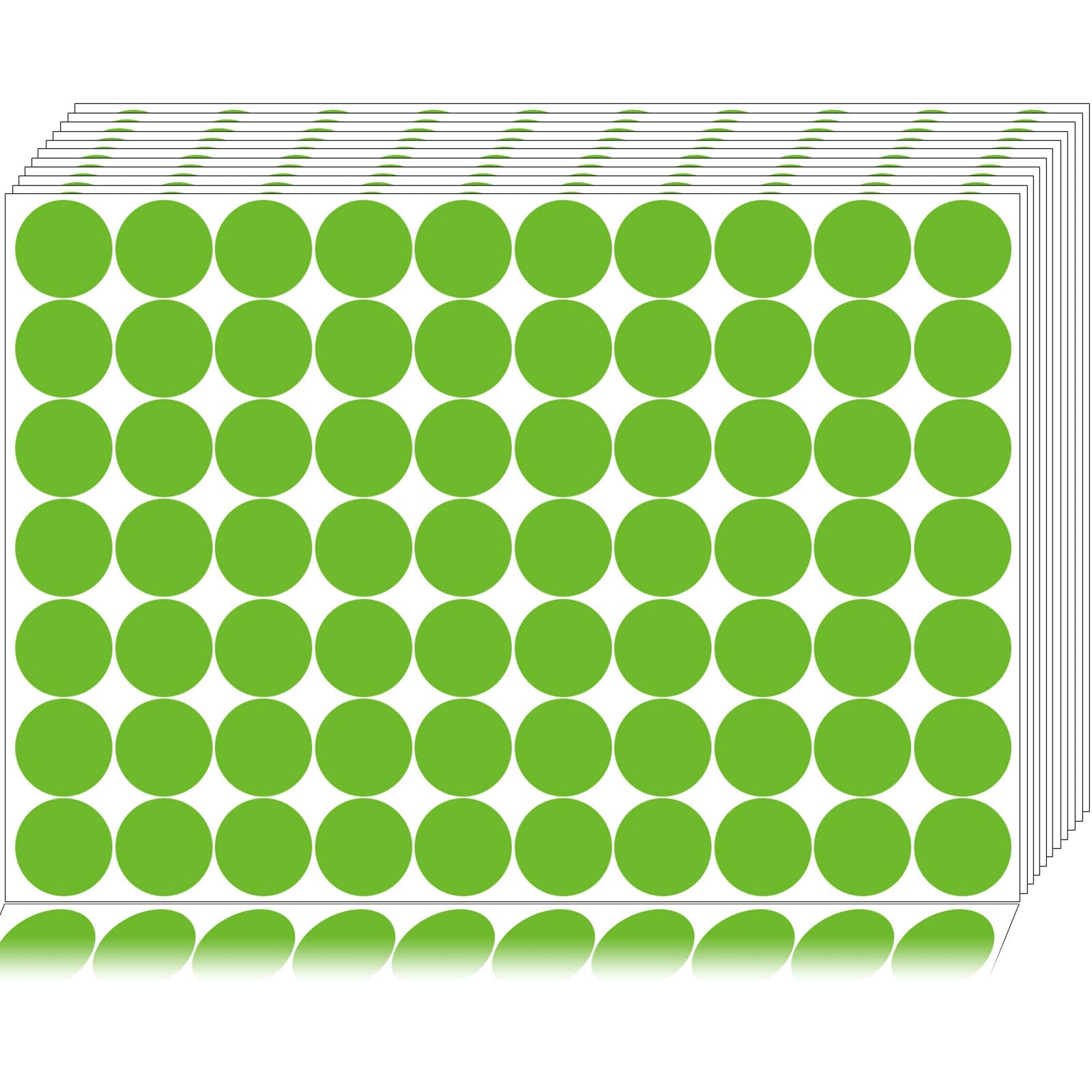 1400 PCS Green Dot Stickers Round Coding Labels Circle Polka Dots for Office, Classroom, Papers Etc