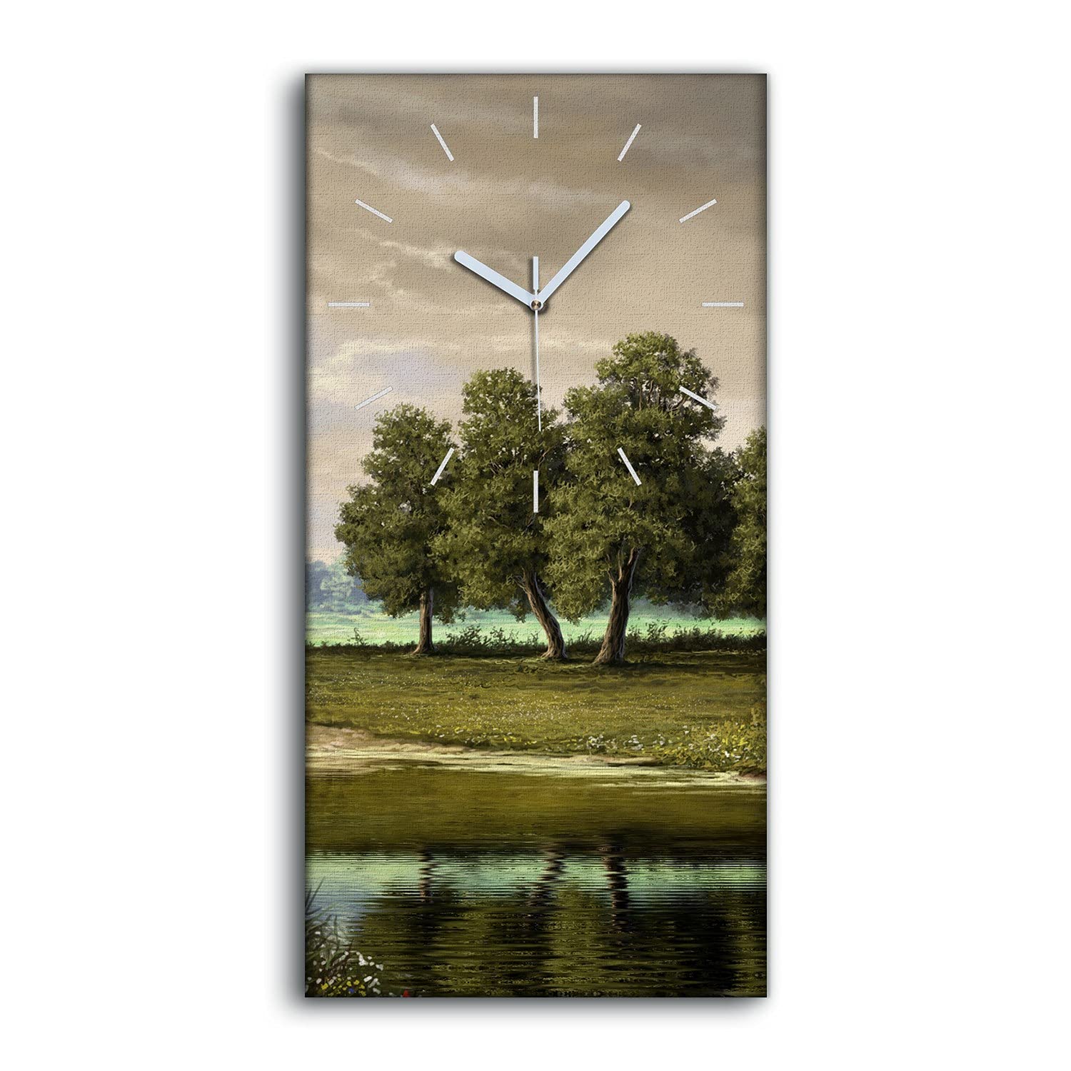 Horloge sur Toile Coloray 30x60cm | Cadre Silencieux Design Moderne Salon