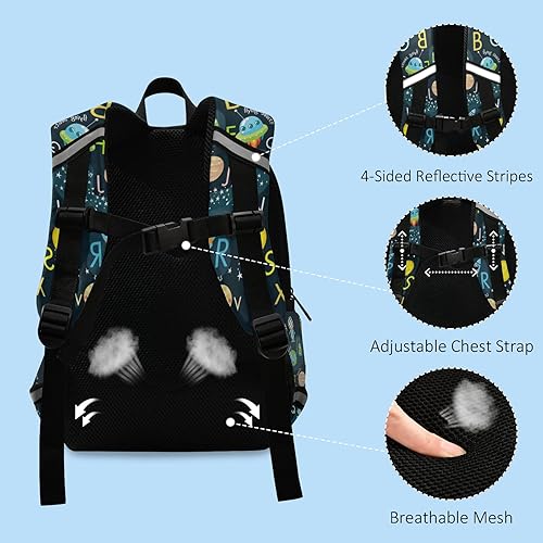Miniatura 4 de Glaphy Mochila personalizada para niños, mochila infantil para guardería, mochila preescolar con nombre personalizado para niños y niñas, 8 planetas