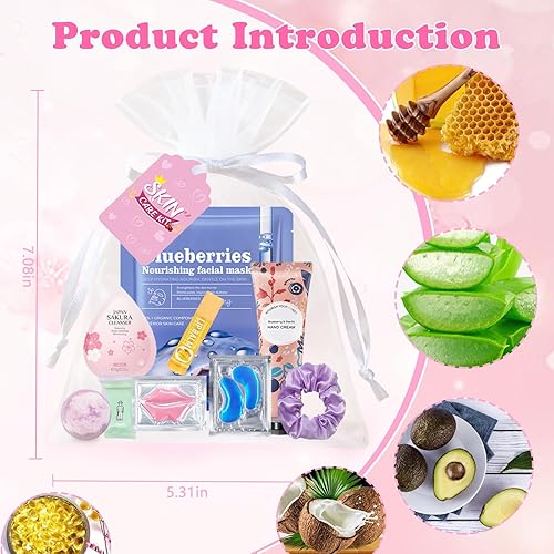 Miniatura 3 de 132 piezas de suministros de fiesta de spa para mujeres, incluye máscaras faciales, máscaras de labios, máscaras de ojos, crema de manos, bálsamo