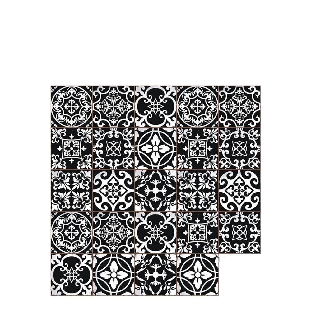 Piastrelle Adesive Adesivi murali fai da te for piastrelle cucina, scale, bagni, decorazioni, carta parati autoadesiva rimovibile e impermeabile(20x20CMx24 pcs)