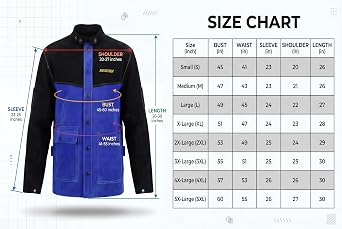 ANTAITHER Leather Welding Jacket Heat Flame Resistant Coat