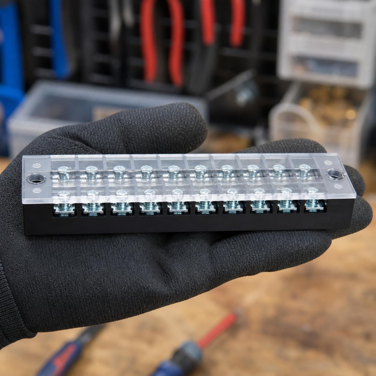 Morsettiera a 5 o 20 posizioni - blocco terminale connettore a vite per cavi elettrici 600V - elettronici, TB-2505/5 posizioni (50 pezzi)