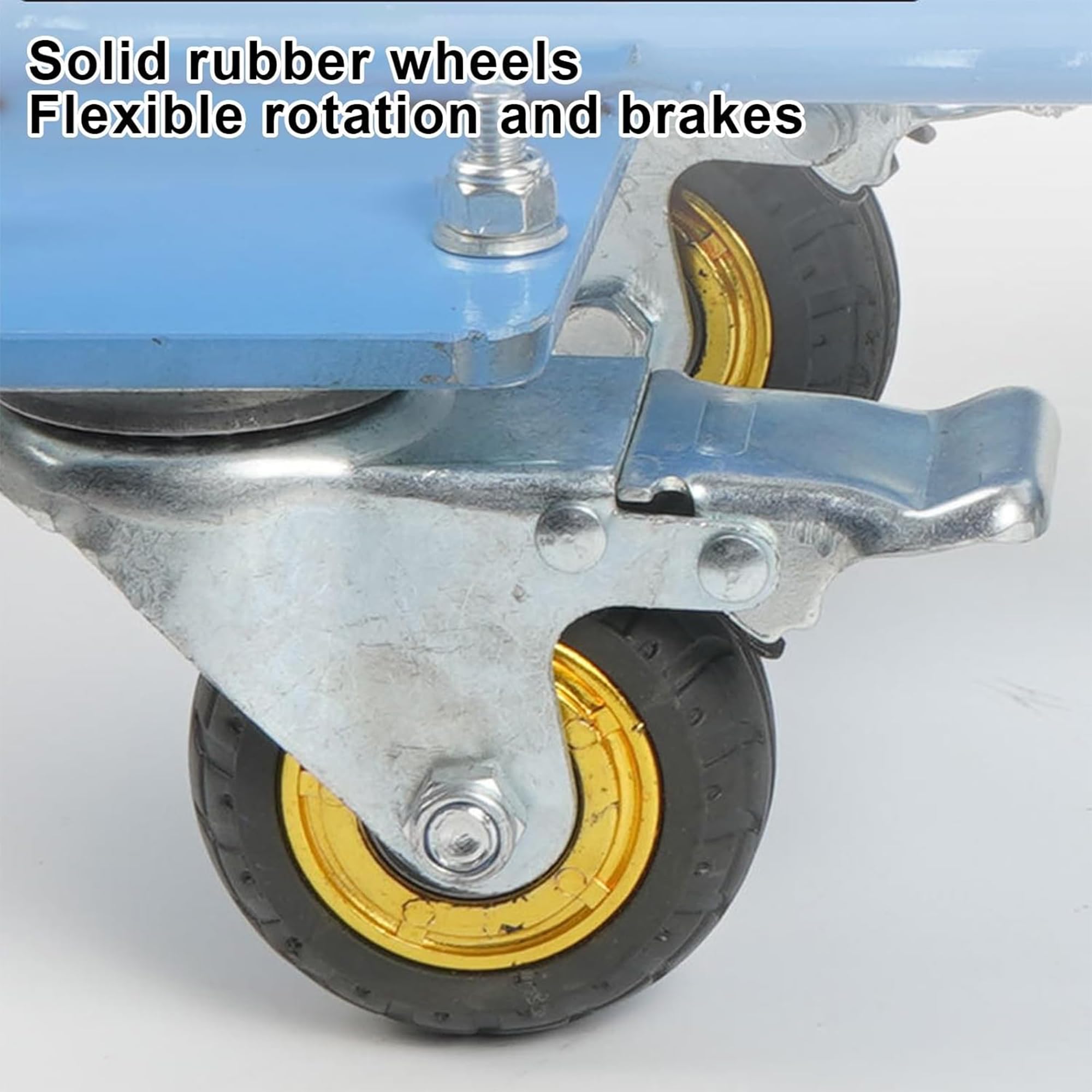 Carrello resistente per fogli di cartongesso, design portatile, capacità di carico di 500 kg, pneumatici in gomma solida per uso industriale